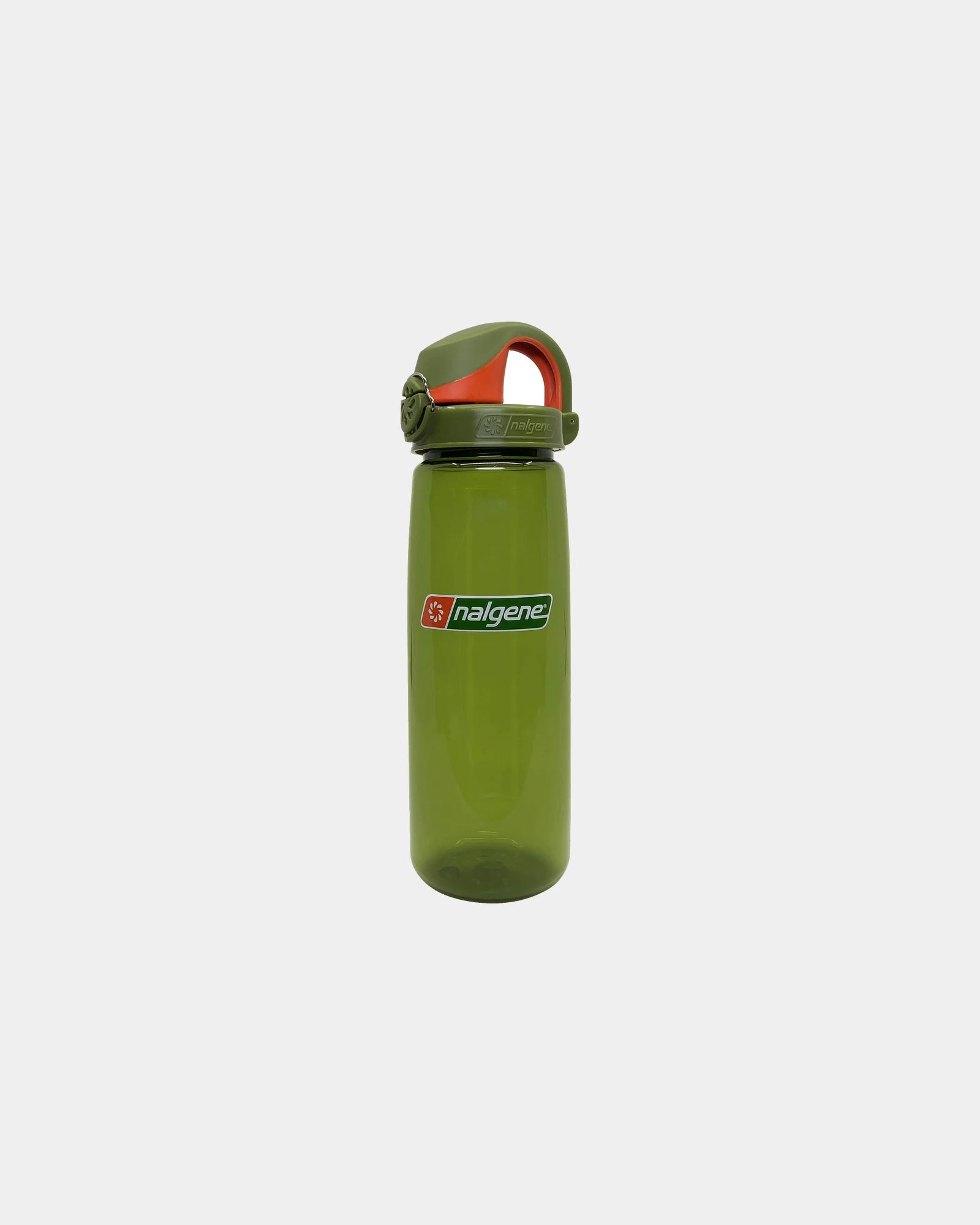 Trinkflasche Tritan Renew Nalgene On-The-Fly 700ml zum Personalisieren - Wacholder mit orangefarbenem Wacholder-Deckel